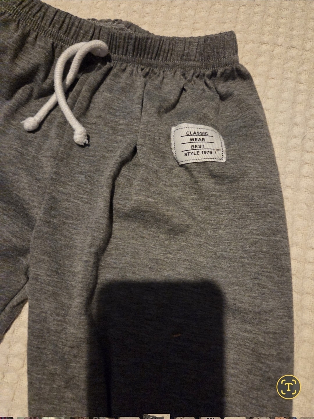 Kids Grey Jogger Sweatpants with Drawstring.